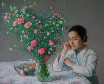 filles Tableau Peinture - Carnation 2 chinois filles